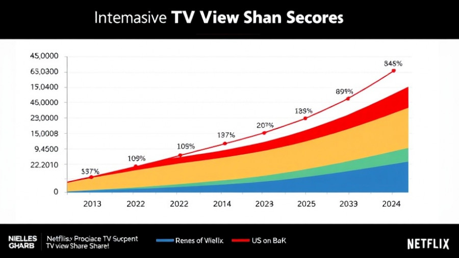 Graph showing Netflix's TV view share growth in US and UK, Q4 2022-Q3 2025.