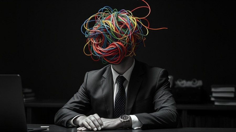 Complexity of AI tools depicted with colorful tangled wires.