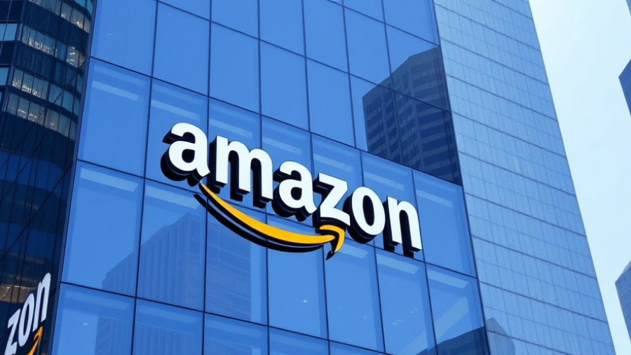 Amazon glass building reflecting blue sky; OpenAI Amazon deal.