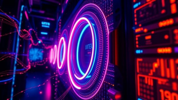 Futuristic glowing server illustrating AI for business productivity.