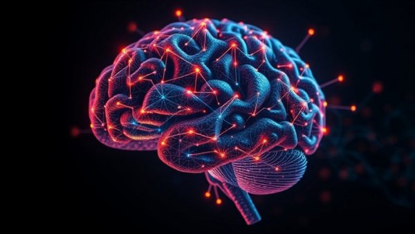 AI for business represented by digital brain with neural connections.