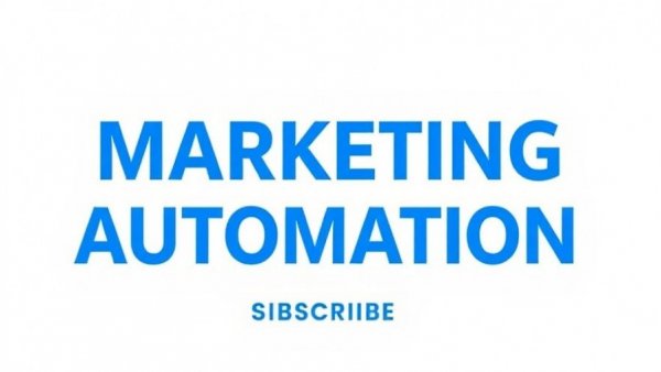 Blue text for marketing automation course subscription.