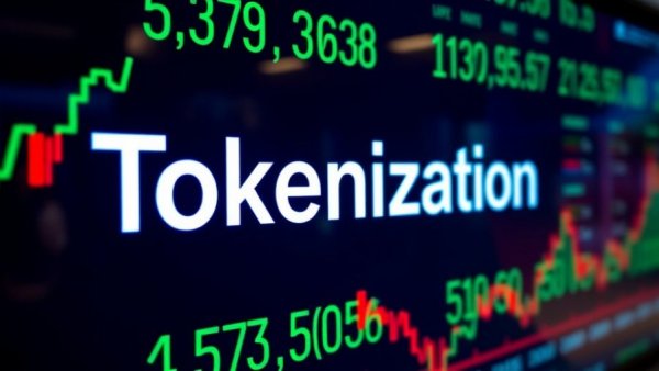 Modern digital display of tokenization concept in financial context.