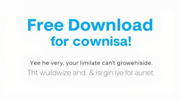 Banner with free download offer for website design.