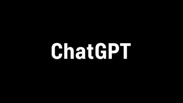 Minimalist ChatGPT logo on black background related to OpenAI communications strategy