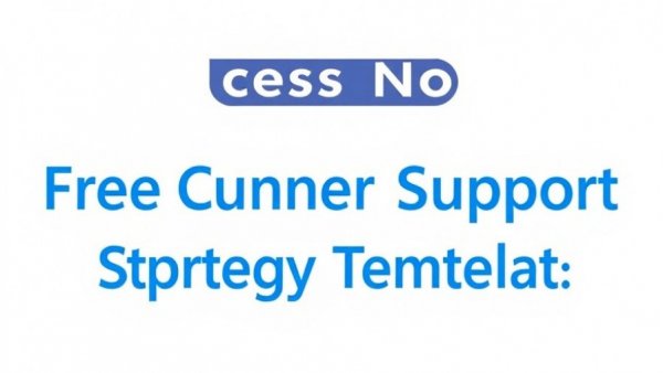 Text banner for free support strategy template download.
