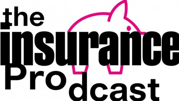Minimalistic Insurance Pro Blog podcast logo featuring a pink piggy bank.