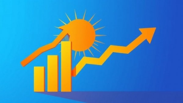 Abstract illustration of AI tools growth with bar chart and arrow.