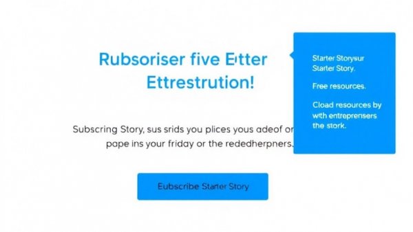 Promotional text for Starter Story subscription targeting entrepreneurs.