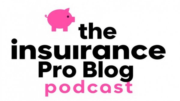 Minimalistic logo with piggy bank for Insurance Pro Blog.