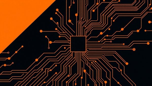 Abstract digital circuit pattern for business growth concept.