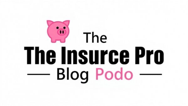 Finance podcast logo with piggy bank and bold text.