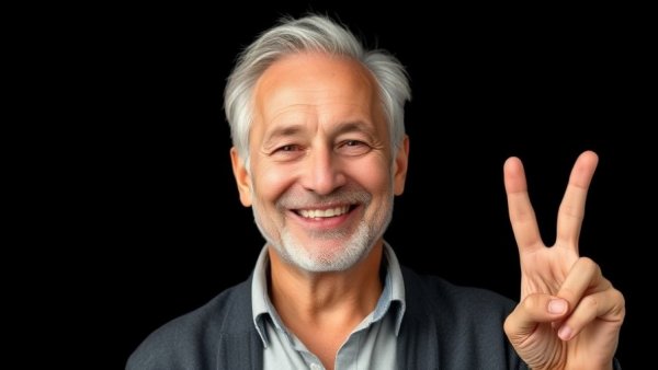 Confident older man indicating success and business growth.