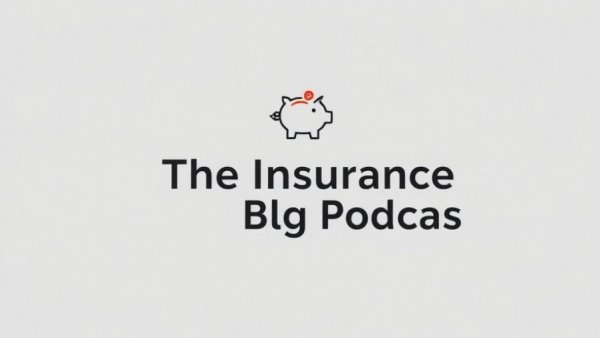 Minimalist insurance podcast logo icon with piggy bank