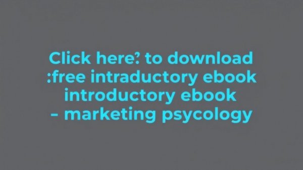 Download free ebook on marketing psychology.