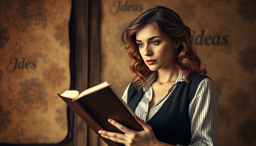 Vintage woman contemplating leadership development.