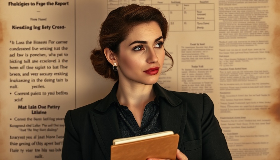 Vintage style woman holding a notebook, contemplating leadership development.