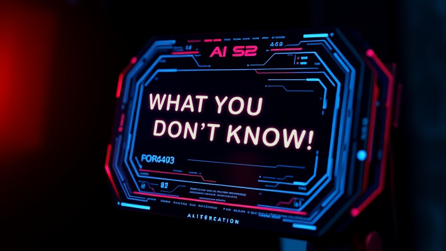Glowing AI interface on screen with futuristic design.