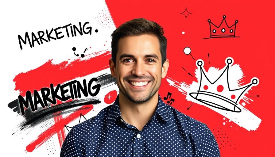 Stylized portrait with marketing graphics for creator marketing strategies