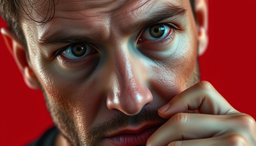 AI for lifestyle: close-up of a thoughtful man with striking eyes.