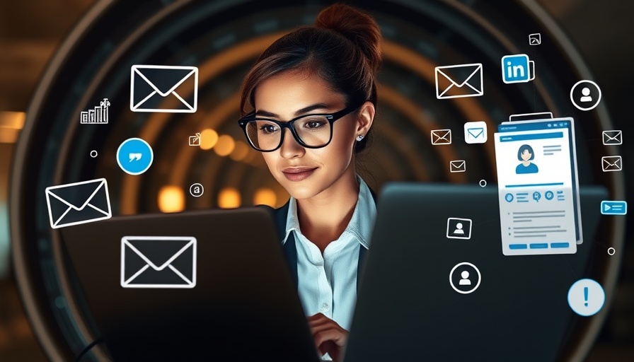 Young woman engaging with LinkedIn marketing strategies on laptop