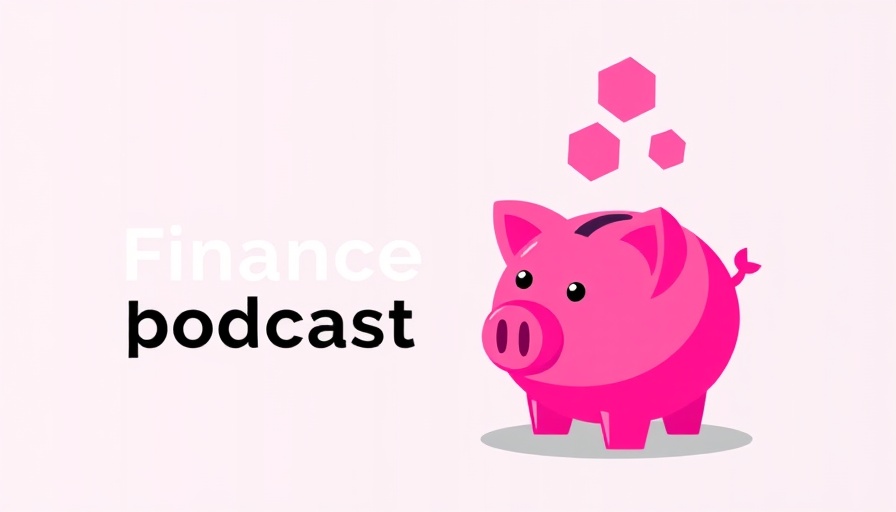 Bold pink piggy bank logo for financial strategy podcast