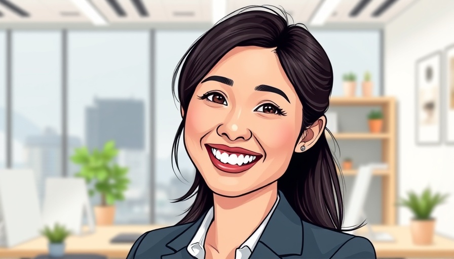 Asian woman boosting executive presence on LinkedIn with digital tools.