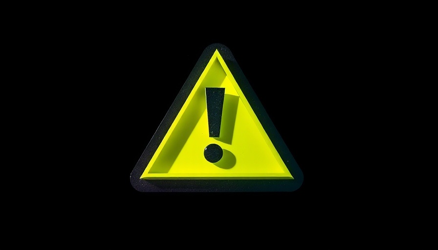 Multicolor warning symbol representing AI tools for ransomware protection.