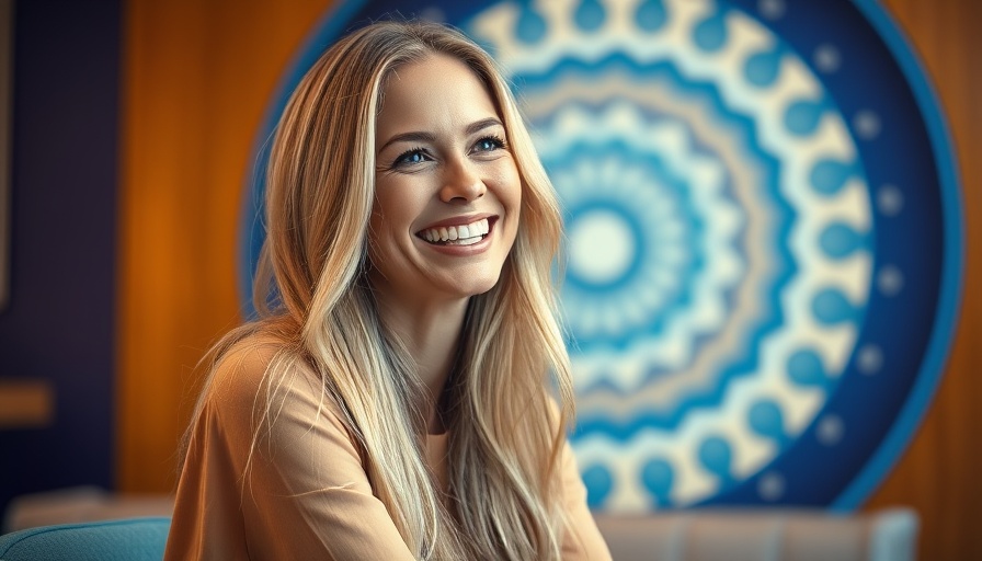 Smiling woman with blonde hair in studio, related to Wordle game show.