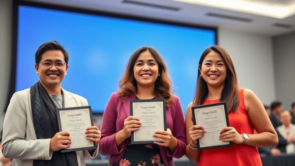 Marine Technology Awards ceremony with award recipients.