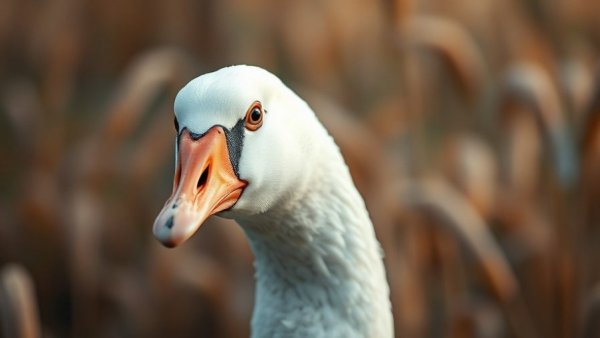 Realistic snow goose illustration for Louisiana Waterfowl Conservation Stamp Competition.