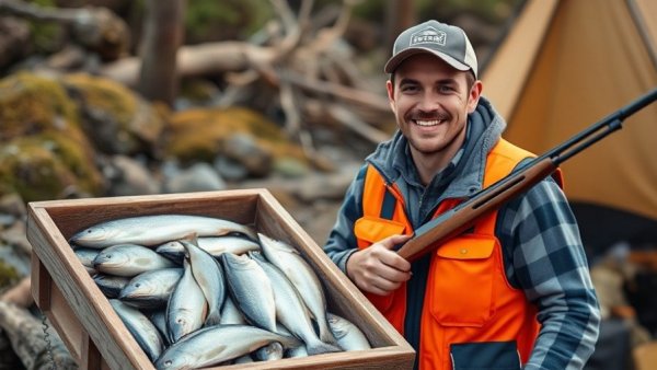 Bayou Fishing Adventures with cheerful man and fresh catch.