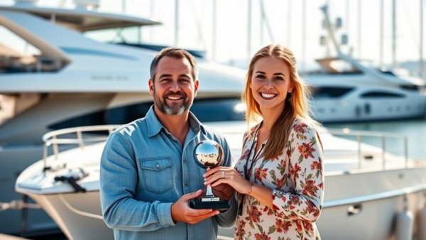 WAVS Taskforce Marine Safety award presentation in marina setting.