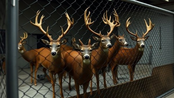 Minnesota deer poaching case evidence displayed indoors.