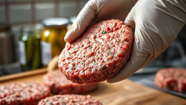 Ground meat patties preparation for Hunters Helping the Hungry program.