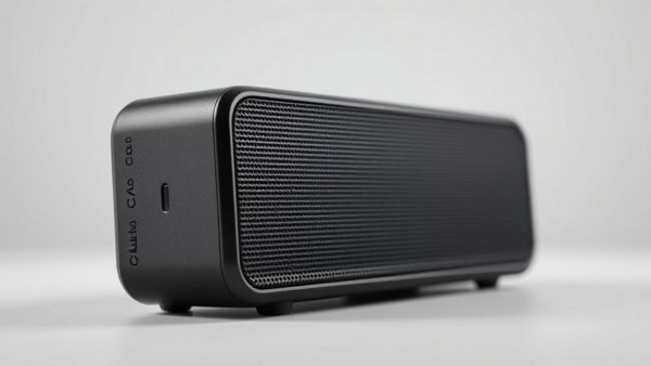Sleek Midland SPKMINI mini external speaker in studio setting.