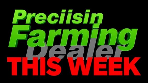 Precision Farming Dealer text in bold green, grey, and red.