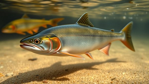 Juvenile Coho Salmon swimming in Upper Russian River.