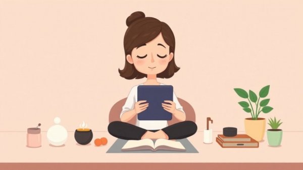 Illustration of a woman learning how to set an intention for your future.