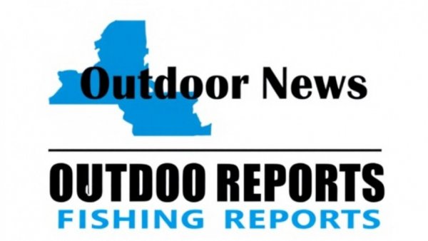 Map of New York with Outdoor News Fishing Reports text.