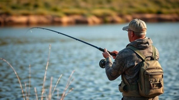 Fisherman targeting 3-pound specks on a peaceful lake.