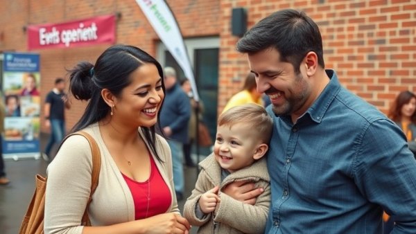 Smiling adults and child at 'Fishing for Kids Tournament'.