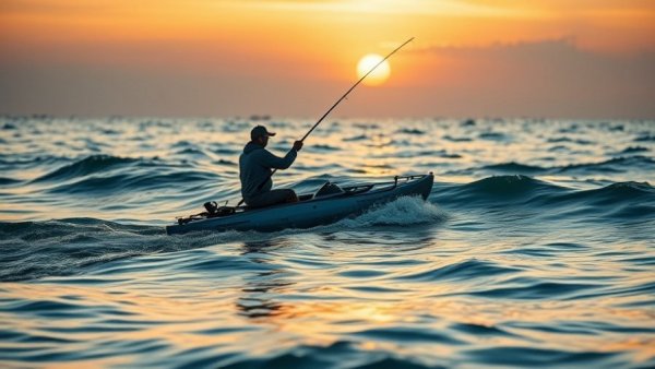Buzzards Bay fishing at dawn from a kayak in episode 3.