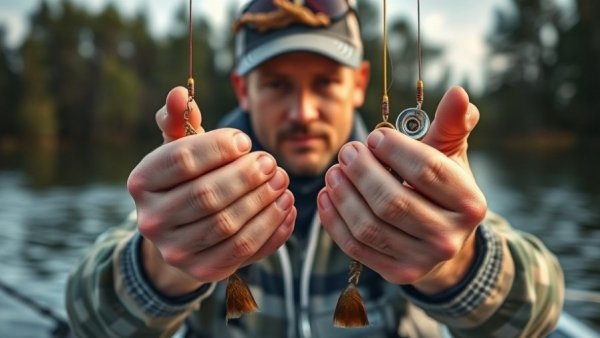 Angler showcasing Wacky Rig vs Neko Rig on boat deck.