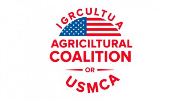 Agricultural Coalition for USMCA logo with American flag icon.