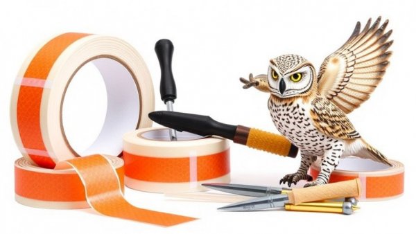 Bird deterrent tools, reflective tape and owl decoy, tools to keep birds off your boat.