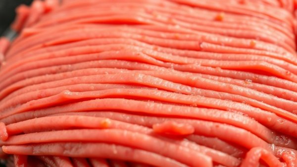 Close-up of minced beef highlighting texture; Argentina beef imports.