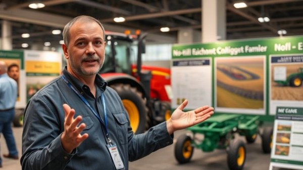 No-till farming equipment presentation at NNTC conference.