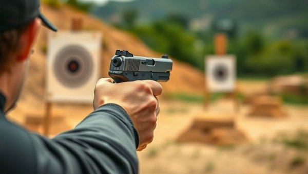 Close-up of shooting practice during Alabama shooting range renovations.