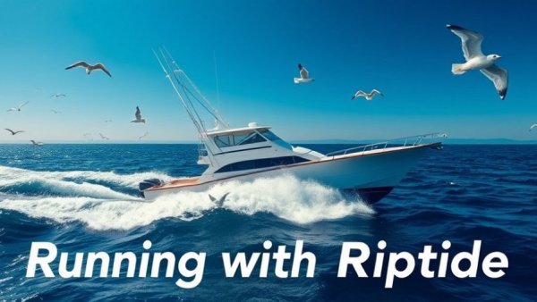 Dynamic fishing boat on ocean for fishing news episode.